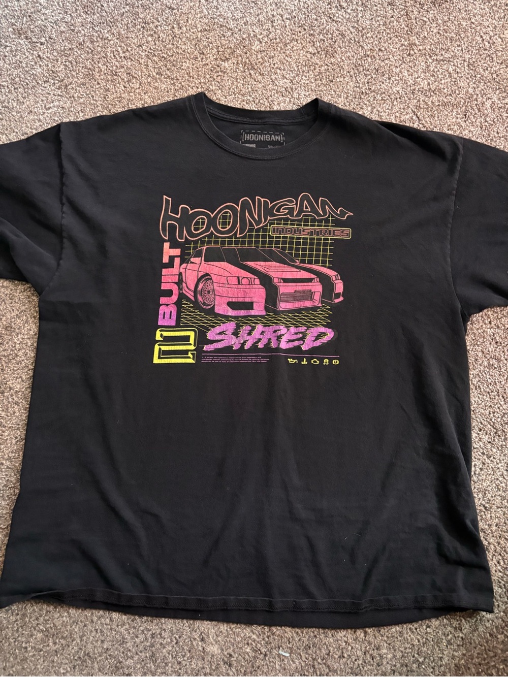 Hoonigan Black Short Sleeve Graphic Tee - Built 2 Shred